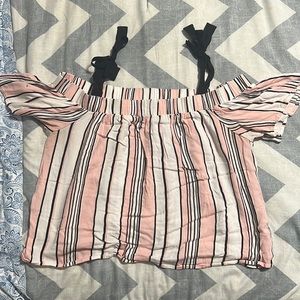 Cute off the shoulder striped forever 21 top